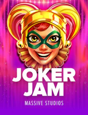 Carta de slot Joker Jam con colorido dinámico y estilo divertido