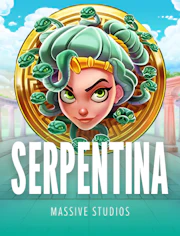 Carta de juego Serpentina con curvas brillantes y vibra premium